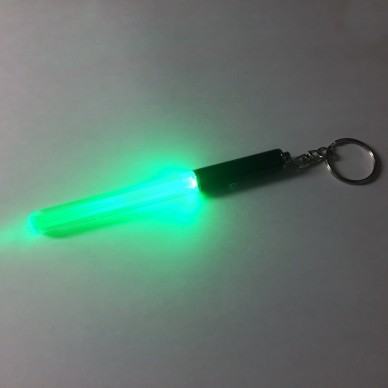 Portachiavi mini Spada Laser con luce e anello 13 cm.