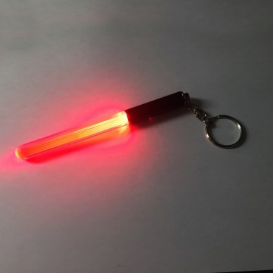 Portachiavi mini Spada Laser con luce e anello 13 cm.